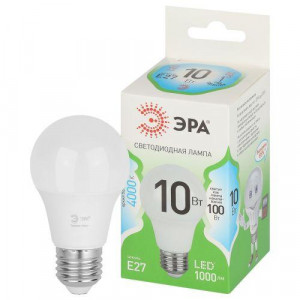 Лампа светодиодная LED 10 Вт 1000Лм 4000К груша нейтральный E27 220-240В LED A60-10W-840-E27 Green Line Б0067135