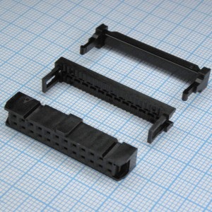 IDC-24F, Розетка для наколки на плоский  шлейф шаг 2.54мм