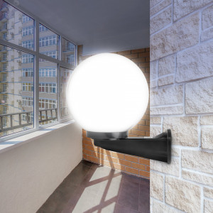 НБУ 01-60-251 Светильник садово-парковый шар опал с настенным крепежом D250mm Е27 (1/30) Б0048075