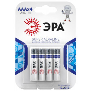 Батарейки LR03-4BL SUPER Alkaline (120/960/38400) C0038451