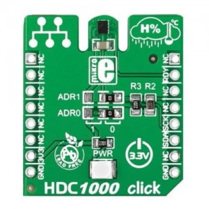 MIKROE-1797, Инструменты разработки температурного датчика HDC1000 click