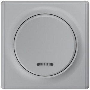 Выключатель 1-кл. СП Florence 10А IP20 с подсветкой механизм сер. (1E31701302) 2172847