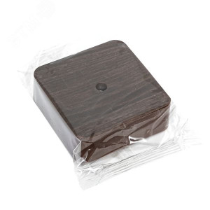 Коробка разветвительная KMP-030-030 (75х75х26) тёмное дерево PRO plc-kmr-030-030-t