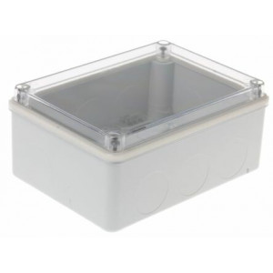 Коробка распаячная герметичная IP65 153х110х66мм ШхВхГ прозр.крышка 00872