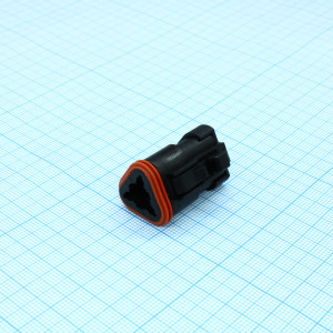DT06-3S-CE05, Корпус разъема 3 контакта монтаж на кабель автомобильного применения