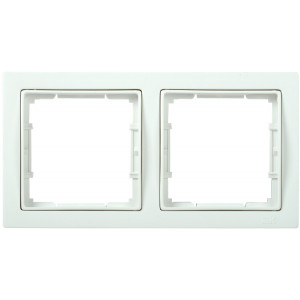 РУ-2-ББ Рамка 2 мест. квадратная BOLERO Q1 белый EMB22-K01-Q1