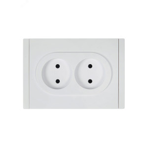 Розетка 2-м СП FORTE&PIANO FP226 10А без заземл. без защ. шторок безвинт. крепл. бел. IEK FP-R20-10-1-K01