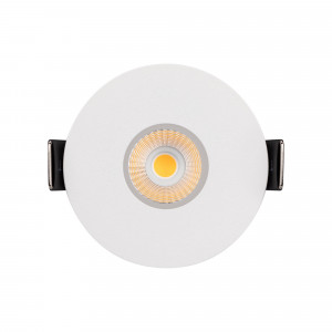 Светильник MS-GLORY-BUILT-R54-5W Warm3000 (WH, 38 deg, 230V) 047285, Встраиваемый светильник даунлайт. Мощность 5 Вт, св. поток 400 лм, 80 лм/Вт, теплый 3000 K, CRI>90, угол 38°, напряжение питания 230 В. Белый круглый корпус из алюминия, экран PMMA, степень защиты IP54. Размер: диаметр 54 мм, высота 30 мм.  Монтаж встраив