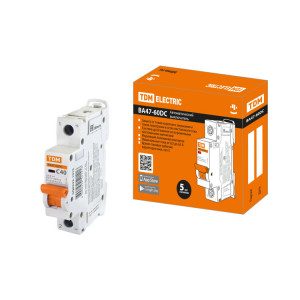 Автоматический выключатель ВА47-60DC 1P 40А 6кА х-ка С SQ0223-1015