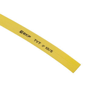 Термоусаживаемая трубка ТУТ нг 10/5 желтая рулон PROxima tut-10-y