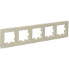 BRITE Рамка 5-мест. РУ-5-Бр беж. рифленый BR-M52-51-K10
