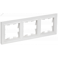 BRITE Рамка 3-местная РУ-3-БрАБ арктический белый IEK BR-M32-K91