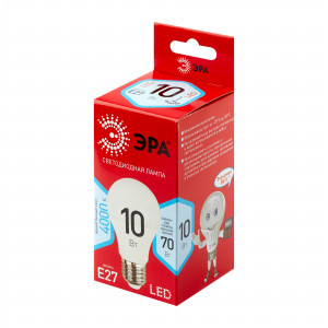 Лампа светодиодная RED LINE LED A60-10W-840-E27 R 10Вт A60 груша 4000К нейтр. бел. E27 Б0049635