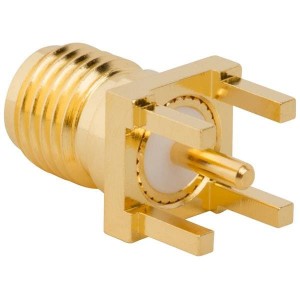 132134RP, РЧ соединители / Коаксиальные соединители SMA STRAIGHT JACK PCB REV POL