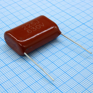 L-KLS10-CL21-225J630-P27, Конденсатор металлоплёночный полиэтилентерефталатный 2.2мкФ 630В ±5% шаг выводов 27.5мм