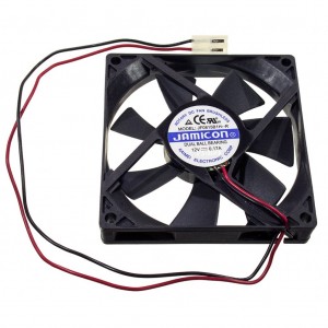 JF0815B1H-C-R, Вентилятор 12В 80х80x15мм, B 3000 об/мин, 52.76м3/час, 30.3дБ, подшипник качения, тип вывода - провод с разъемом