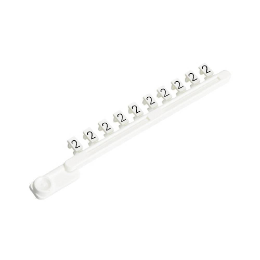 Изображение товара Шильдик 9704 A/2 B - Гребенка составных шильдиков в белом цвете