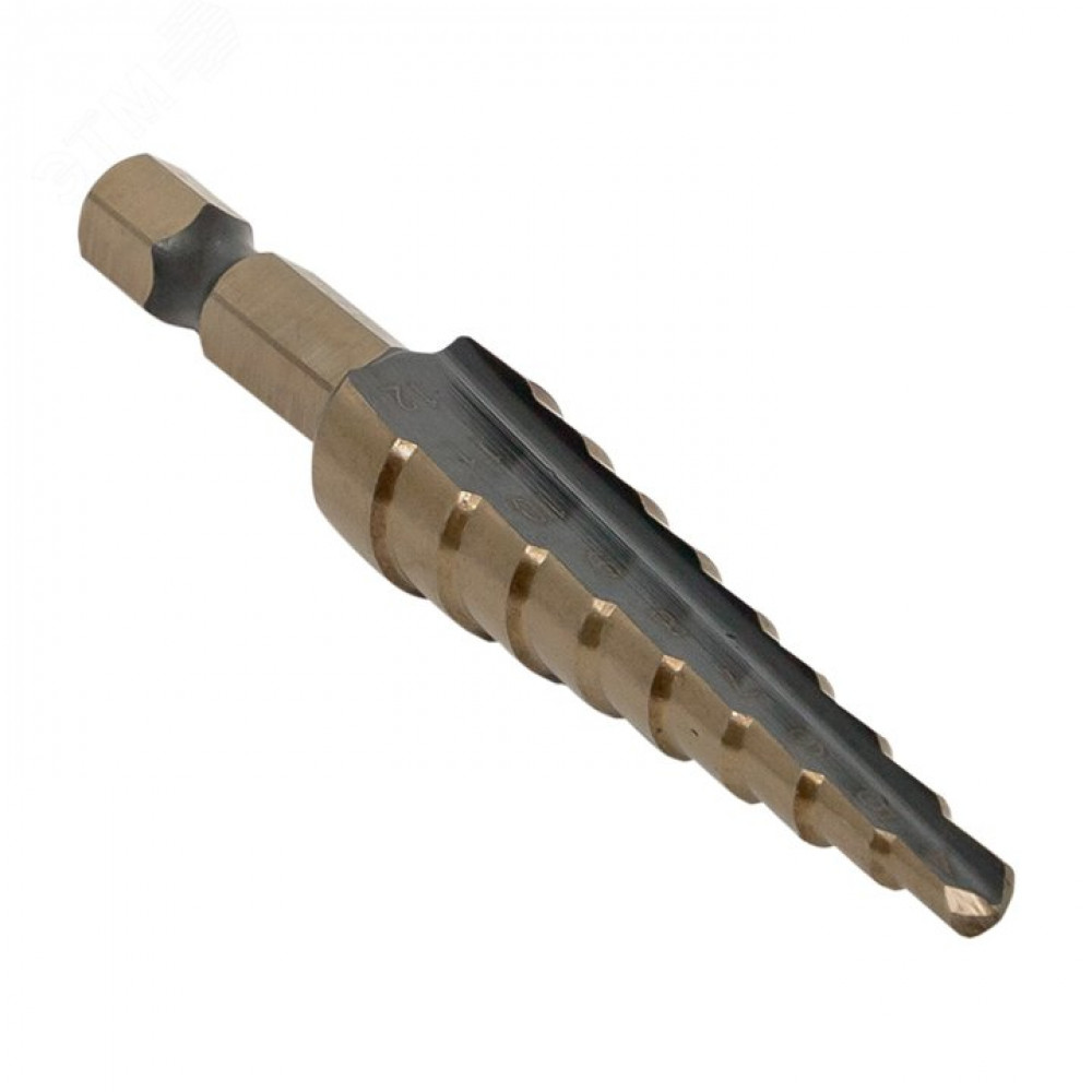 Изображение товара Ступенчатое сверло HSS с 9 ступеньками ST-4-12/1 для точного сверления