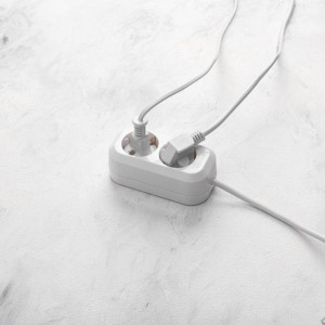 Удлинитель 2 гнезда 1.5м 3х0.75кв.мм с/з бел. PROCONNECT 13-4202