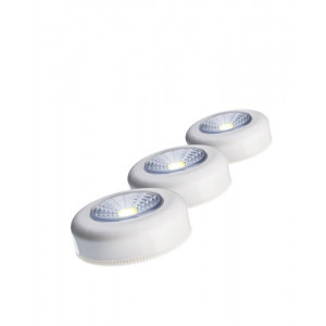 Фонарь подсветка 1ВтCOBLED 3xAAA корпус ABS-пластик самоклеящийся (уп.3шт) KOC304B