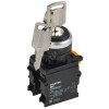 Переключатель с ключом 3 полож. 1NO+1NC ч-рный MASTER IEK MI-SW60-20Y-3-34-3-K02