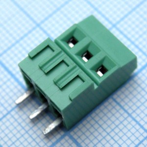 DG381H-3.81-03P-14-00A(H), Винтовой клеммный блок c рельефной обоймой, 3 контакта. Серия DG381H-3.81