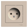 ATLASDESIGN РОЗЕТКА без заземления, 16А, в сборе, ПЕСОЧНЫЙ ATN001240