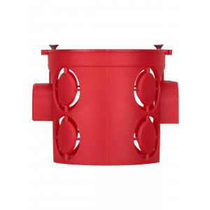 Установочная коробка СП D68х62мм, углубленная, саморезы, стыковочные узлы, красная, IP20, SQ1402-1106