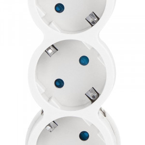 Удлинитель 4х3м с заземл. 10А IP20 ПВС 3х0.75 с выкл. защ. шторки 32014 4