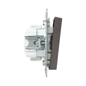 Механизм выключателя, двухклавишный, кнопочный, мокко Эпика EKF UP1-SWM-23