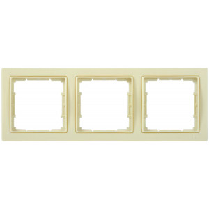 РУ-3-БК Рамка 3 мест. квадратная BOLERO Q1 кремовый EMB32-K33-Q1
