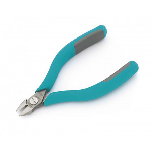 2432E, Абсолютно плоский срез, высококачественная инструментальная сталь, электростатически безопасны, эргономичные. Эргономичные режущие стороны для тонких и мягких проводов. Перекусывает: проволока средней жесткости – 0,8 мм, Cu – 1,6мм; длина 130 мм, 48 гр