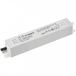 Блок питания ARPV-24020-B (24V, 0.8A, 20W) 020848, Источник напряжения с гальванической развязкой для светодиодных изделий. Входное напряжение 100-240 VAC. Выходные параметры: 24 В, 0,83 А, 20 Вт. Встроенный PFC >0,5. Герметичный алюминиевый корпус IP 67. Рабочая температура -25…+50C?. Габаритные размеры
