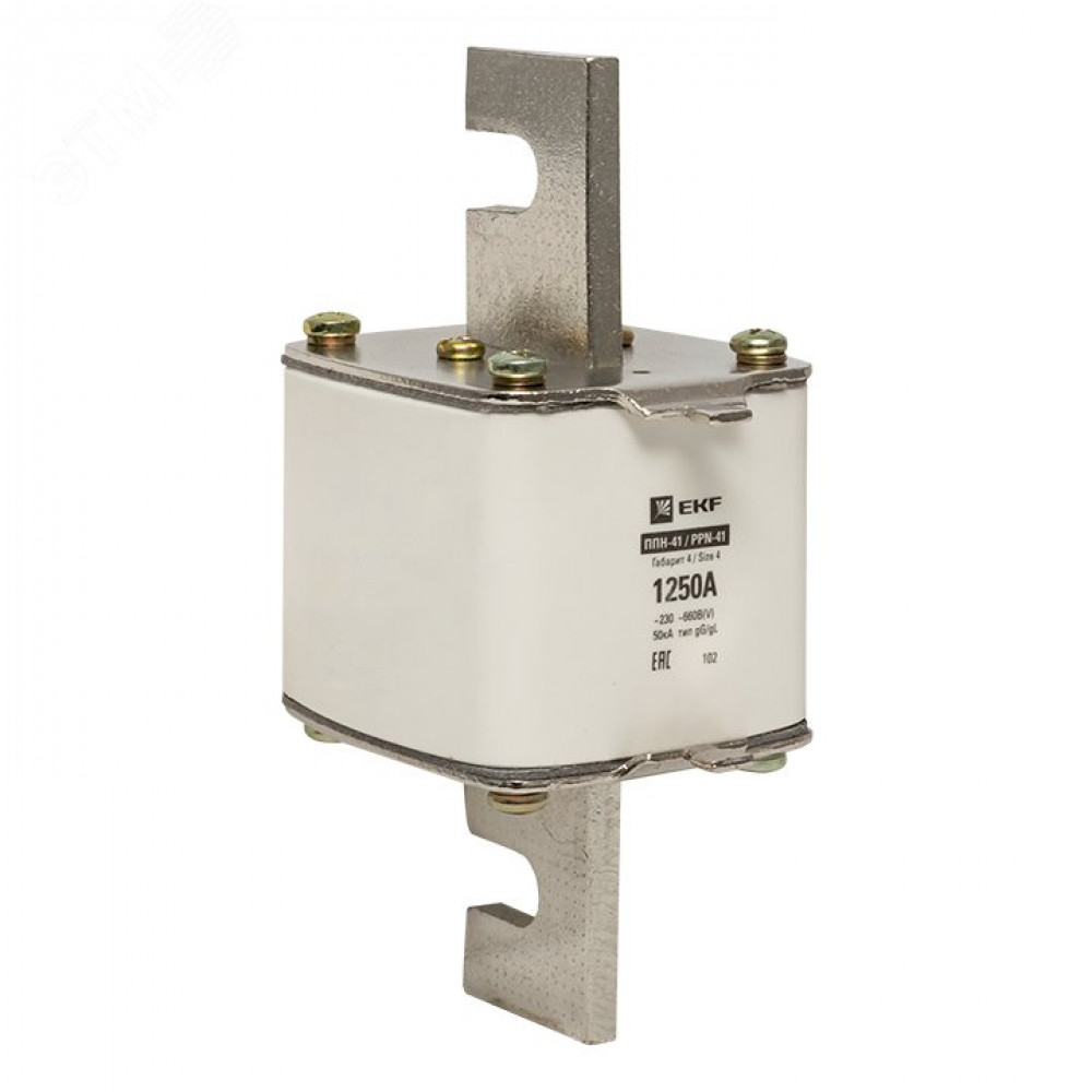 Изображение товара Вставка плавкая ППН-41 1250/1250А габарит 4 для защиты электрических цепей