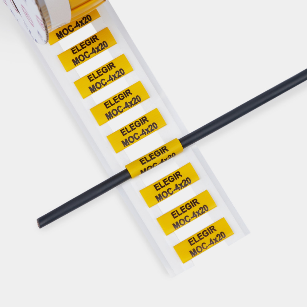 Изображение товара Маркер овальный для проводов MOC-4-20-Y, желтый, 550 шт