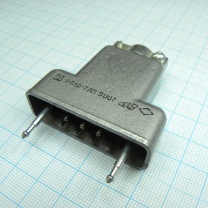 РП10-7 ЛП вилка с/к, Соединитель  низкочастотный, прямоугольный, внутреннего монтажа