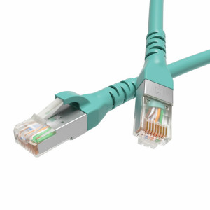 Патч-корд экранированный CAT6A S/FTP 4х2, LSZH, бирюзовый, 3.0 м RN6ASF4530AQ
