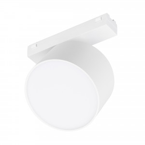 Светильник MAG-VIBE-RONDO-R90-10W Warm3000 (WH, 110 deg, 48V) 044474, Светильник для магнитных треков MAG-VIBE. Мощность 10 Вт, св. поток 880 лм, 88 лм/Вт, теплый 3000 K, CRI>90, угол 110°, напряжение питания 48 В. Белый фигурный корпус из алюминия, экран поликарбонат, степень защиты IP20.Размеры LxWxH 115x90x91 мм. Длина с