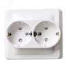 Изображение товара Розетка 2-м СП Этюд 16А IP20 250В с заземл. защ. шторки бел. SE PC16-008B