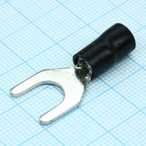 SV5.5-8  Black, наконечник кабельный вилочный с изоляцией d=8.4мм, сеч. пров.4.0-6.0мм2