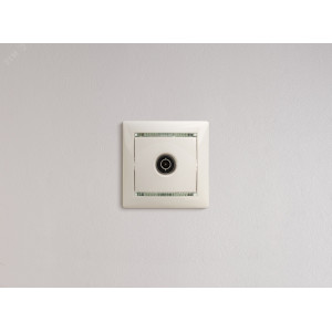 VALENA Розетка телевизионная TV звезда в рамку белая 1.5дБ 774429