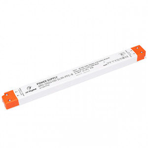 Блок питания ARV-SN24100-SLIM-PFC-B (24V, 4.17A, 100W) 022171(3), Источник напряжения с гальванической развязкой для светодиодных изделий. Входное напряжение 220-240 VAC. Выходные параметры: 24 В, 4.17 А, 100 Вт. Встроенный PFC >0.95. Негерметичный пластиковый корпус IP 20. Габаритные размеры длина 320.6 мм, ширина 30 м