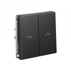 ARTGALLERY 2-клавишный выключатель для жалюзи, 2х сх.4, 10А, механизм, базальт GAL001419