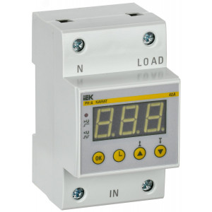 Реле напряжения РН-д однофазное 54мм 40А IVR31-1-40