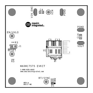 MAXM17575EVKIT#, Средства разработки интегральных схем (ИС) управления питанием MAX17575 EV KIT