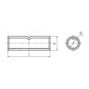 Гильза кабельная ГМЛ(DIN)-300, Гильза кабельная медная луженая под опрессовку по DIN46267, сечение 300 мм2
