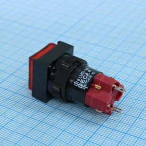 D16LMS1-1ABOR, D16LMS1-1ABOR, Переключатель кнопочный без фиксации 250В/5А