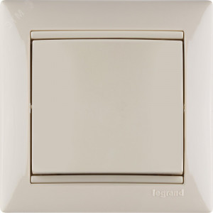 Переключатель проходной 1-кл. СП Valena 10А IP31 250В механизм сл. кость Leg 774306