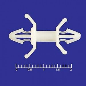CS-10, Стойка нейлоновая для печатной платы с защелками, высота распорки 10мм, 2 уровня фиксации