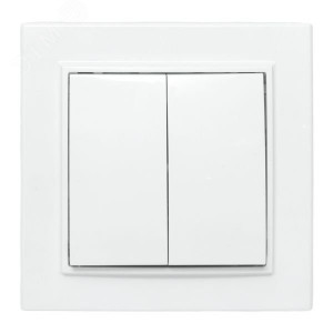 Выключатель 2-кл. СП Минск 10А IP20 бел. Basic ERV10-023-10